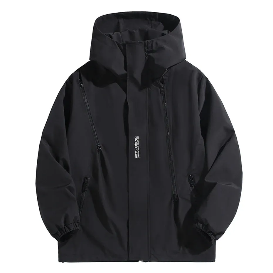 10XL 12XL Plus Size Windbreaker Men Waterproof Jacket Solid Color Black Windbreaker Coats Male Big Size Outdoor Outerwear