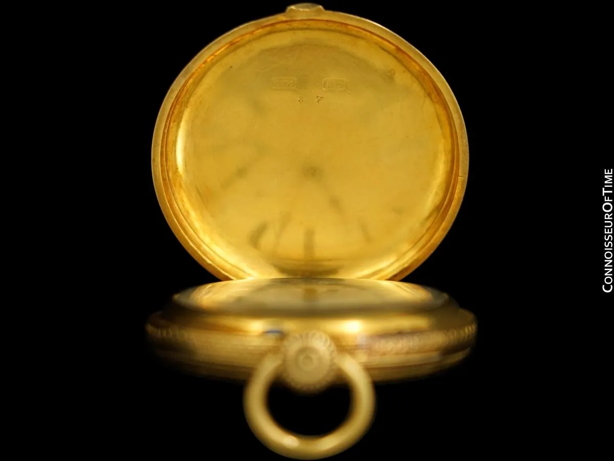 1869 Patek Philippe Antique Bespoke Midsize 40mm Hunter Case Pocket Watch - 18K Gold