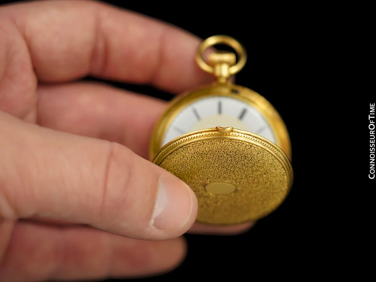 1869 Patek Philippe Antique Bespoke Midsize 40mm Hunter Case Pocket Watch - 18K Gold