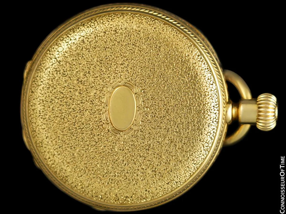 1869 Patek Philippe Antique Bespoke Midsize 40mm Hunter Case Pocket Watch - 18K Gold