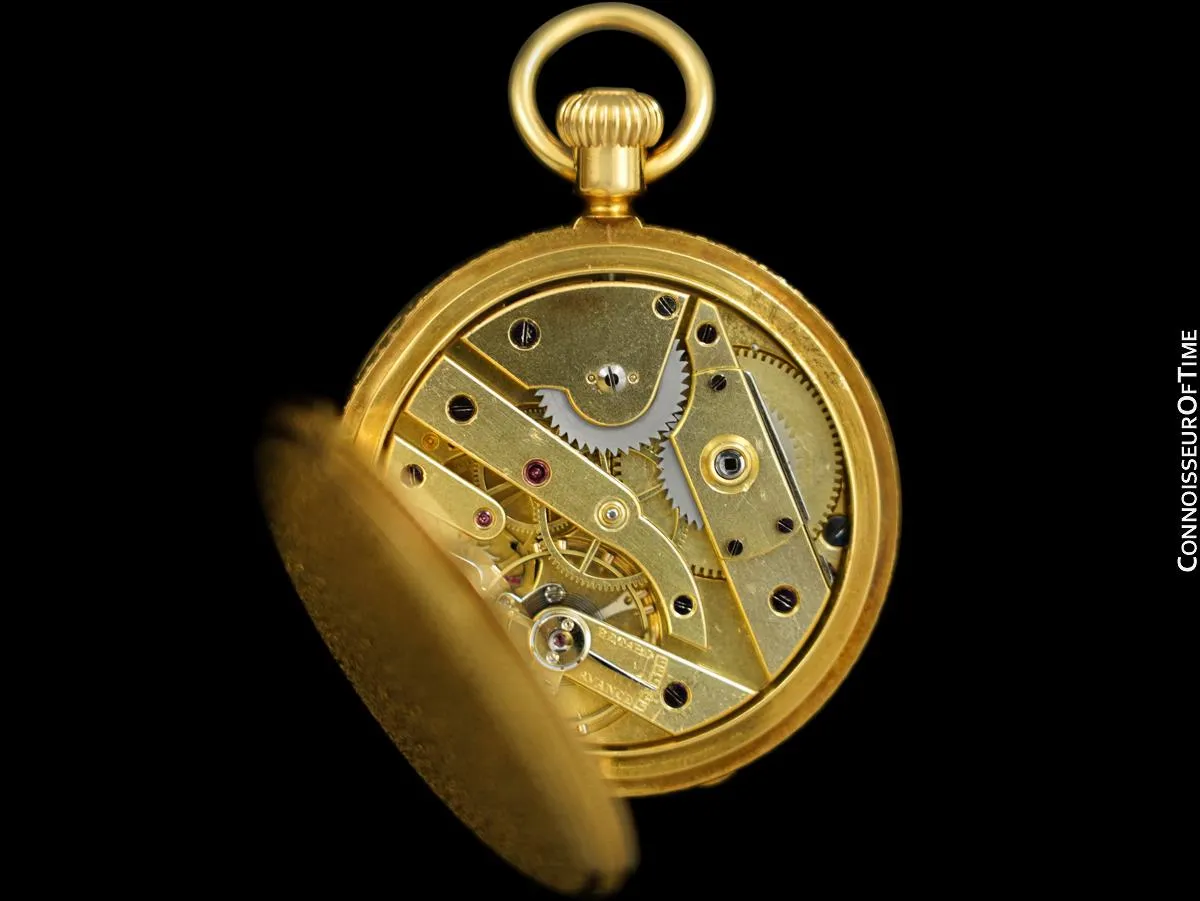 1869 Patek Philippe Antique Bespoke Midsize 40mm Hunter Case Pocket Watch - 18K Gold
