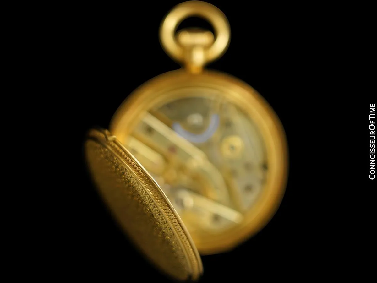1869 Patek Philippe Antique Bespoke Midsize 40mm Hunter Case Pocket Watch - 18K Gold