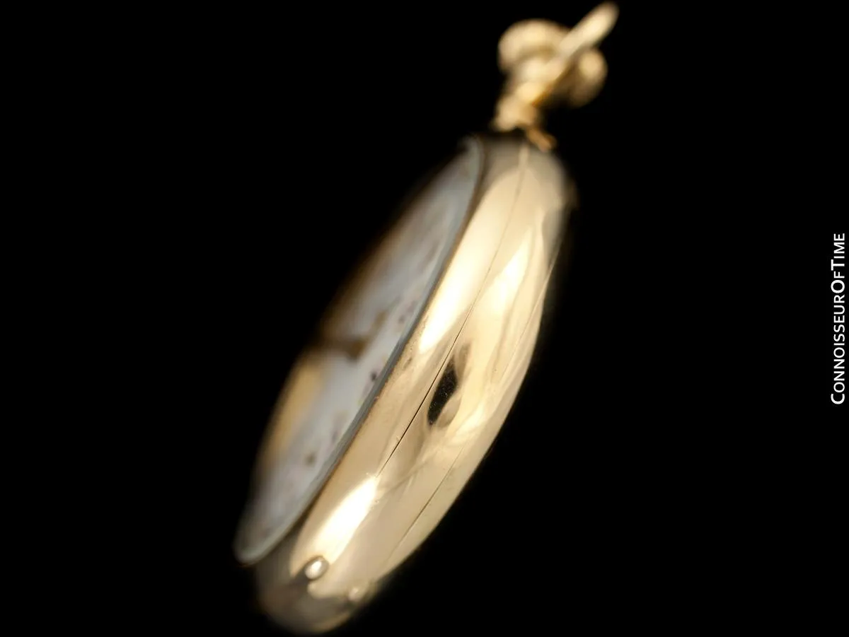1870's E. Howard & Co. Antique 18 Size N Pocket Watch with Exceptional Fancy Dial - 18K Gold