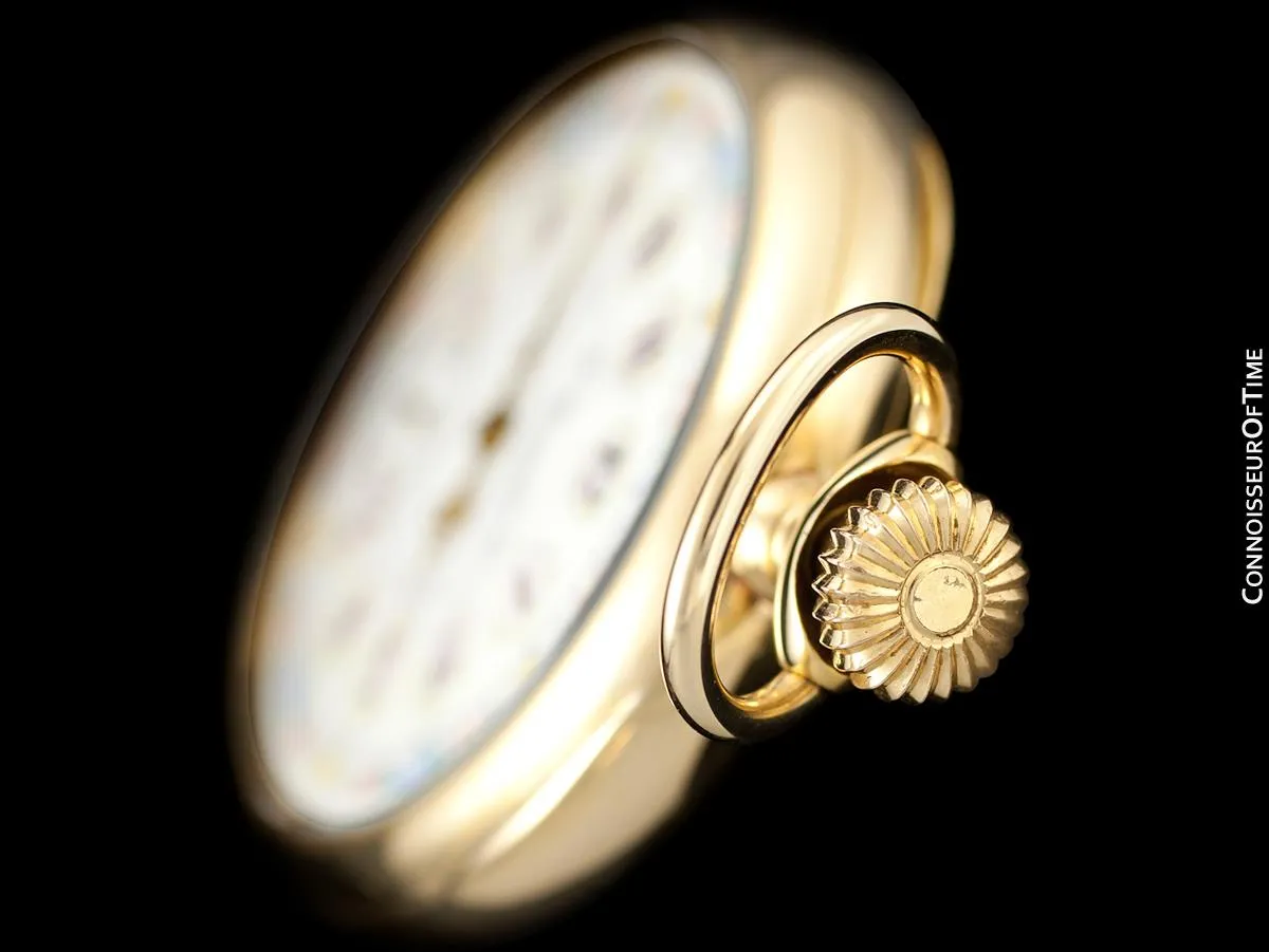 1870's E. Howard & Co. Antique 18 Size N Pocket Watch with Exceptional Fancy Dial - 18K Gold