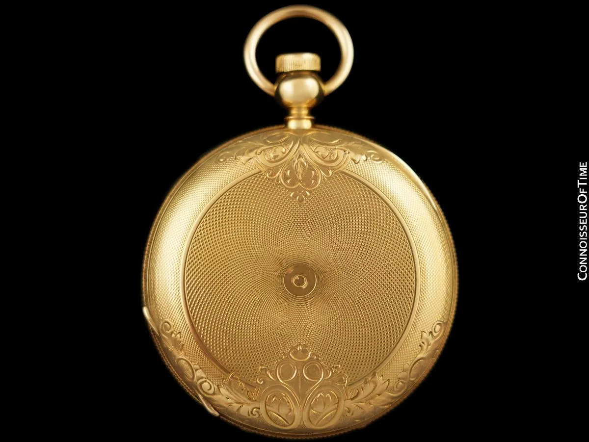 1870's Vacheron & Constantin Mens Ornate Antique 46mm Pocket Watch - 18K Gold