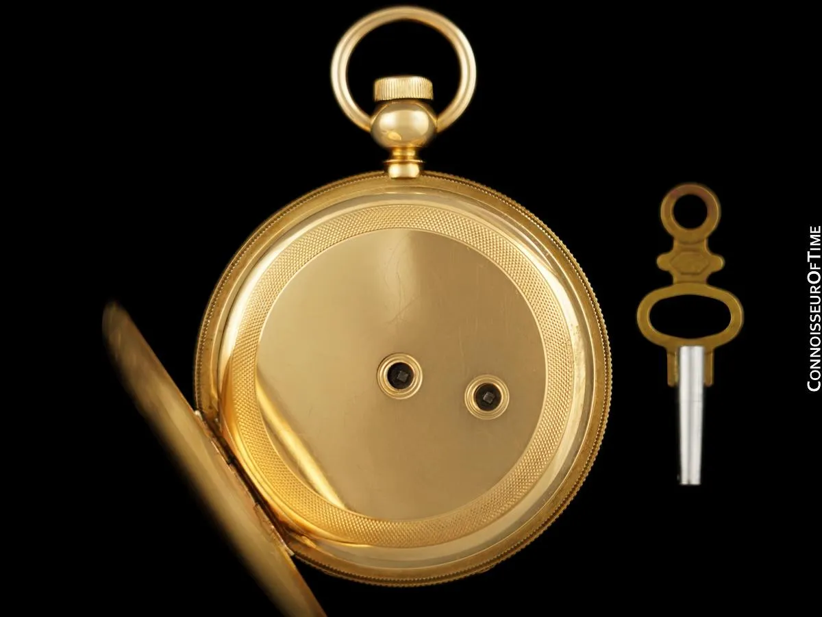 1870's Vacheron & Constantin Mens Ornate Antique 46mm Pocket Watch - 18K Gold