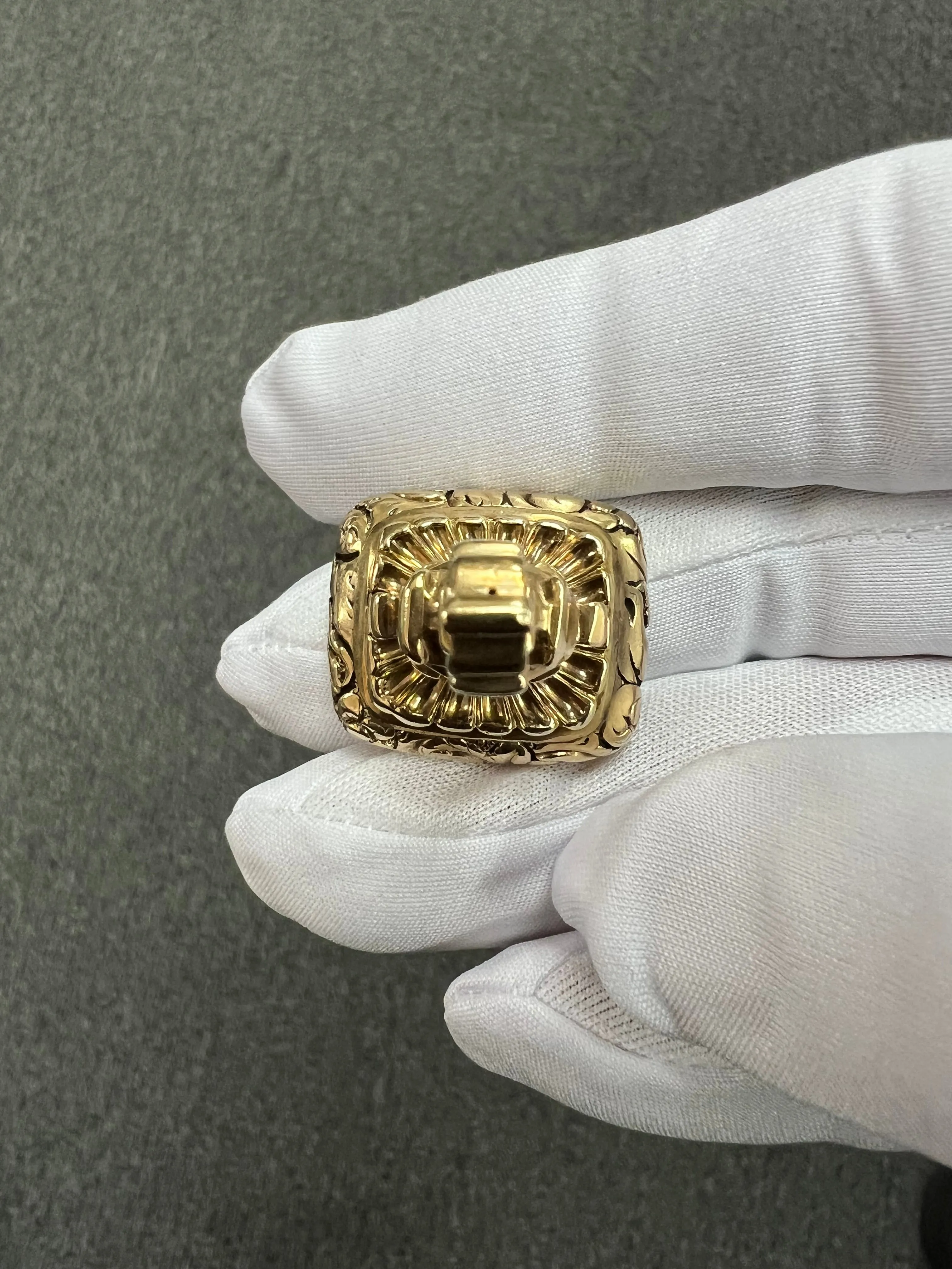 1880s Victorian Bloodstone 14k Yellow Gold Fob