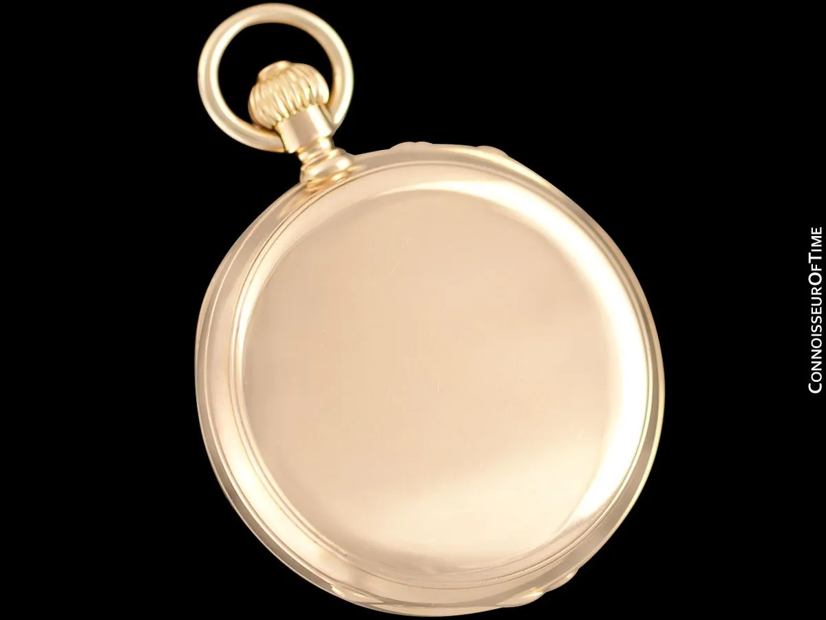 1890 Patek Philippe Split-Second Chronograph Vintage / Antique Mens 50mm Pocket Watch - 18K Gold