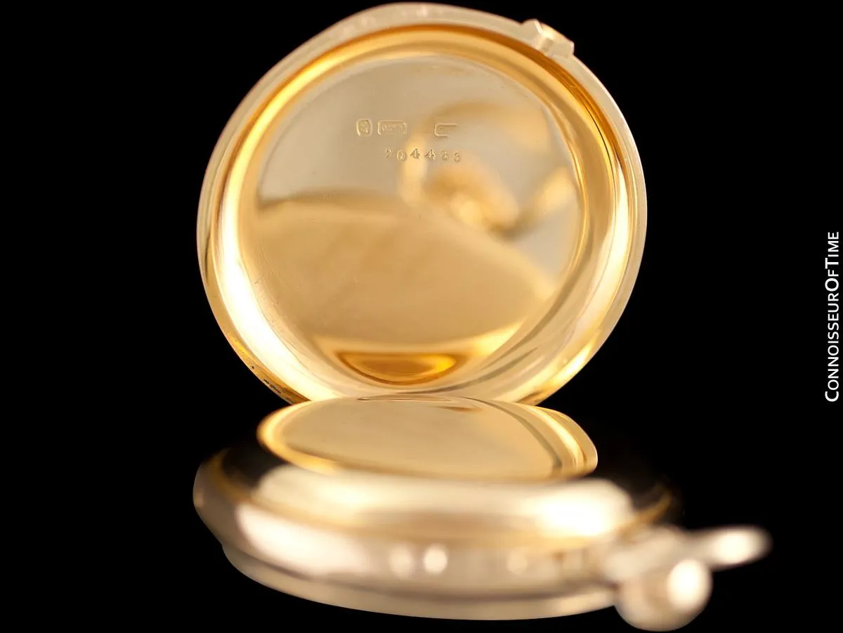 1890 Patek Philippe Split-Second Chronograph Vintage / Antique Mens 50mm Pocket Watch - 18K Gold