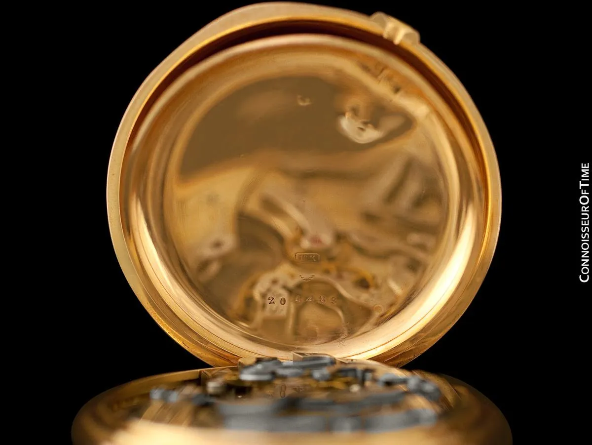 1890 Patek Philippe Split-Second Chronograph Vintage / Antique Mens 50mm Pocket Watch - 18K Gold