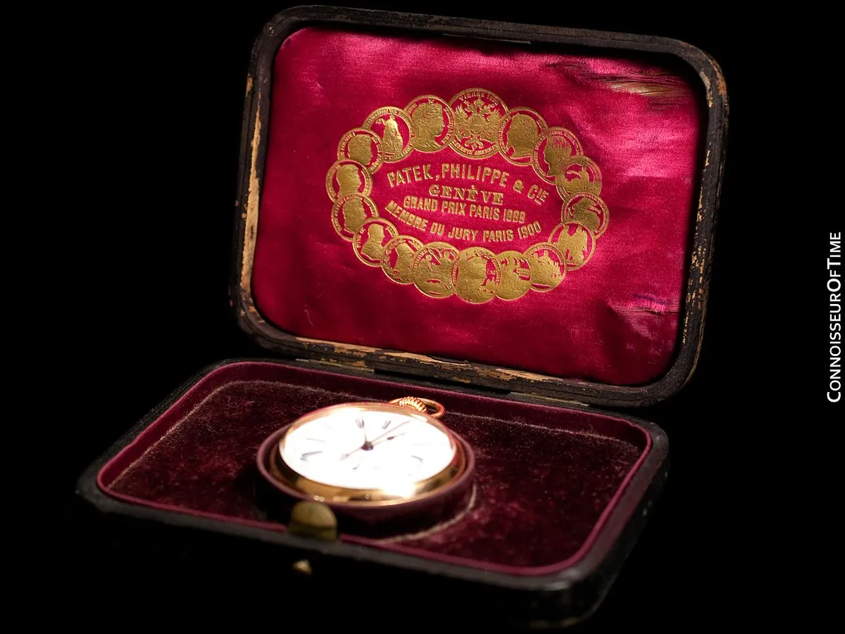 1890 Patek Philippe Split-Second Chronograph Vintage / Antique Mens 50mm Pocket Watch - 18K Gold