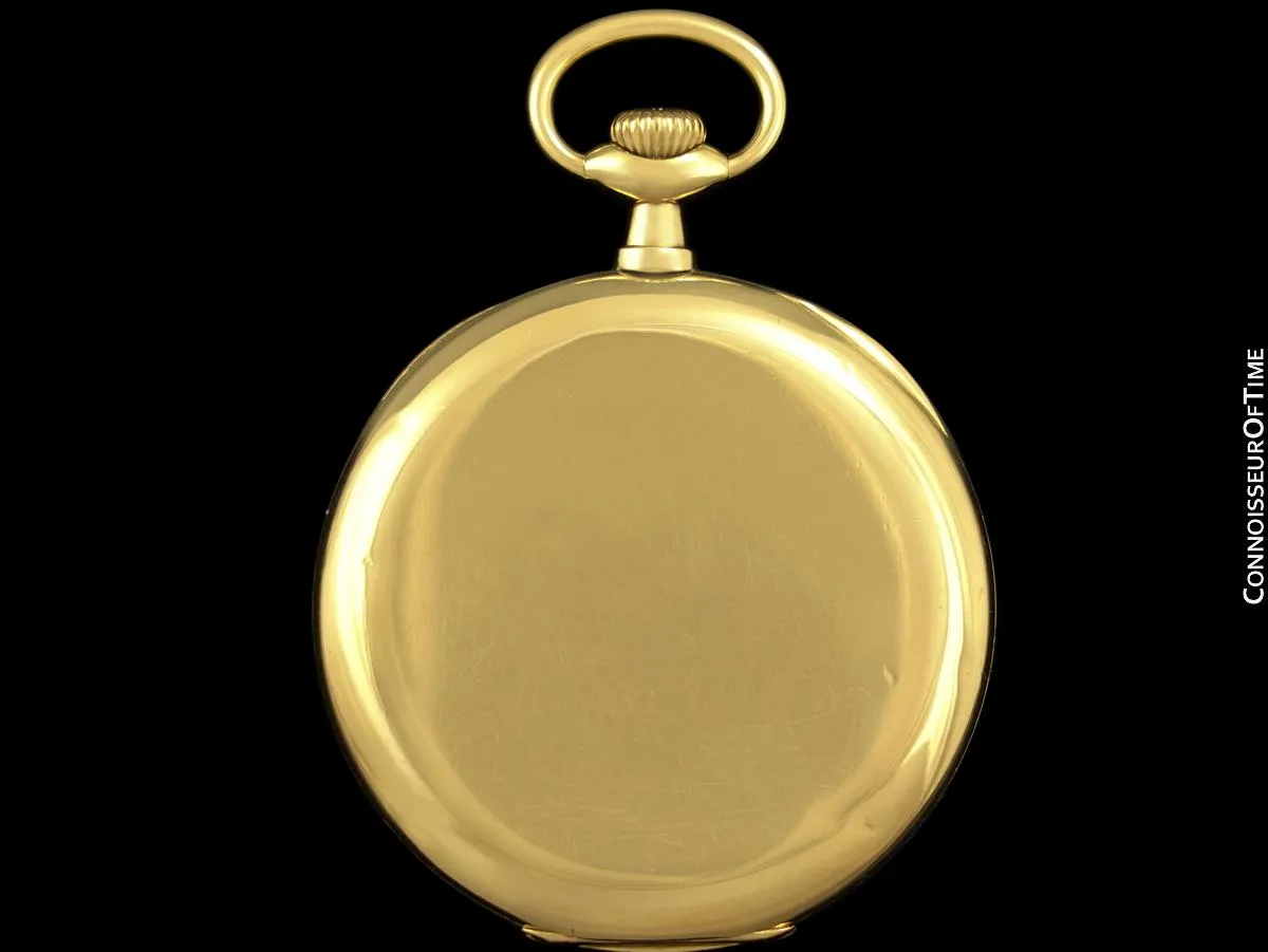 1910 Patek Philippe Antique Mens 45mm Pocket Watch - 18K Gold