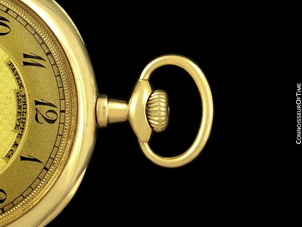 1910 Patek Philippe Antique Mens 45mm Pocket Watch - 18K Gold