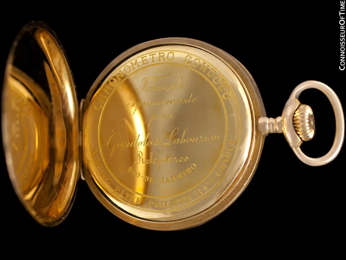 1910 Patek Philippe Chronometro Gondolo Vintage / Antique Mens 51mm Pocket Watch - 18K Rose Gold