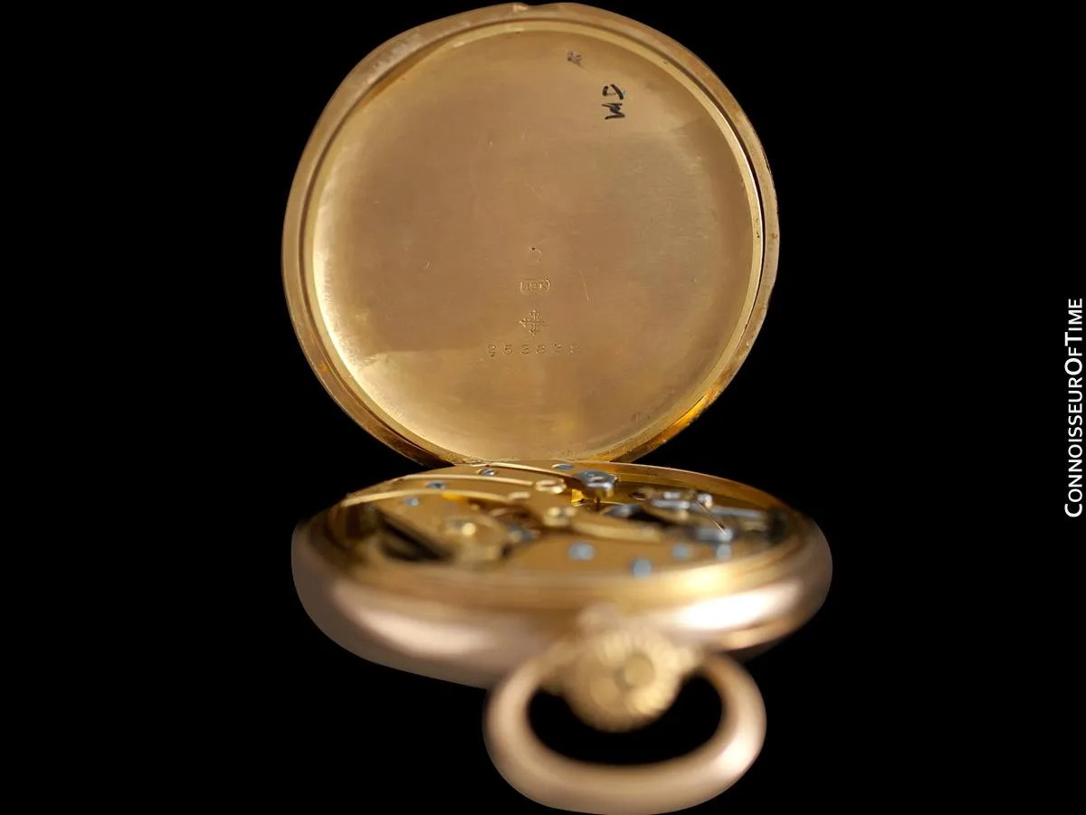 1910 Patek Philippe Chronometro Gondolo Vintage / Antique Mens 51mm Pocket Watch - 18K Rose Gold
