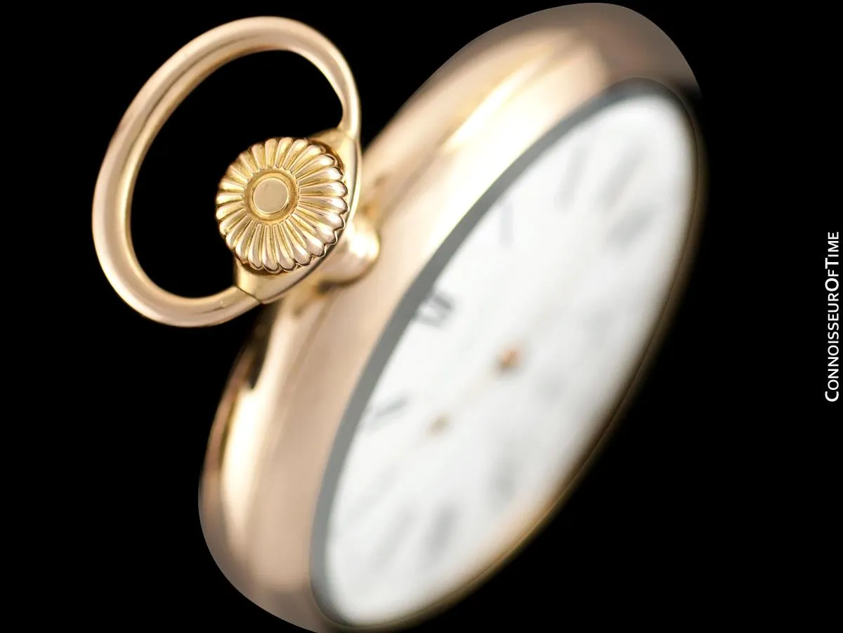 1910 Patek Philippe Chronometro Gondolo Vintage / Antique Mens 51mm Pocket Watch - 18K Rose Gold