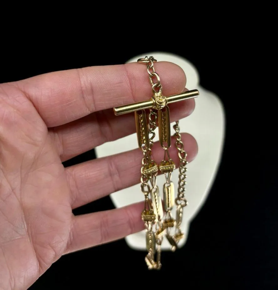 1920s 15ct Gold Albert Chain Necklace