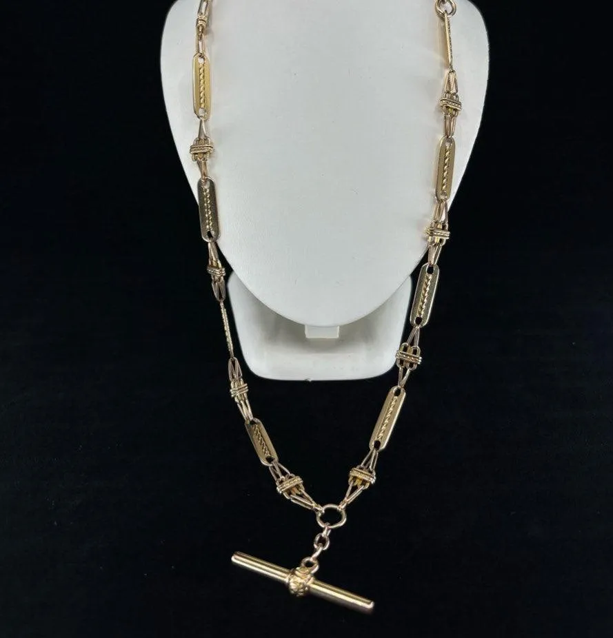 1920s 15ct Gold Albert Chain Necklace