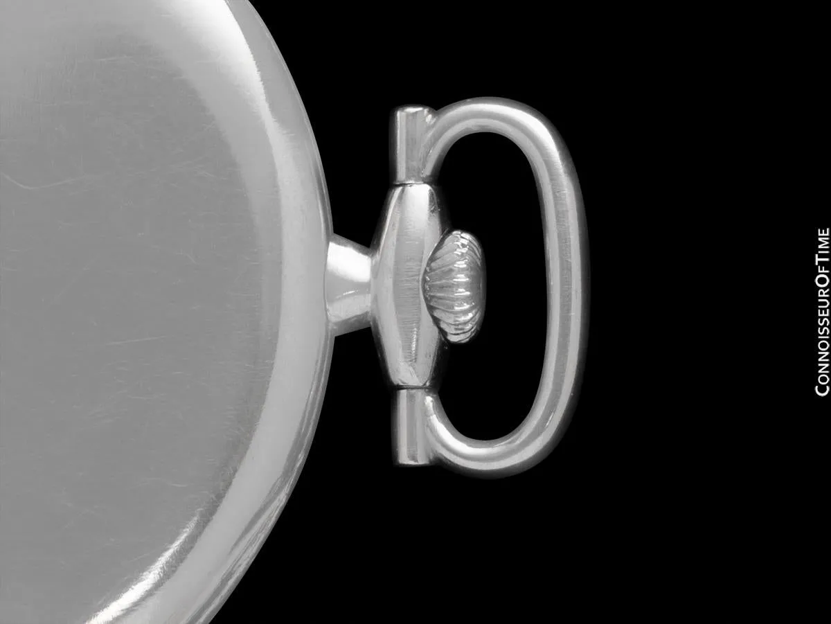 1920's Audemars Piguet Like Tiffany & C0. Antique Art Deco Ultra Thin Mens Pocket Watch - Platinum