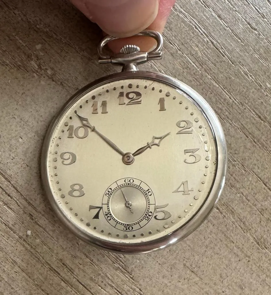 1920's Audemars Piguet Like Tiffany & C0. Antique Art Deco Ultra Thin Mens Pocket Watch - Platinum