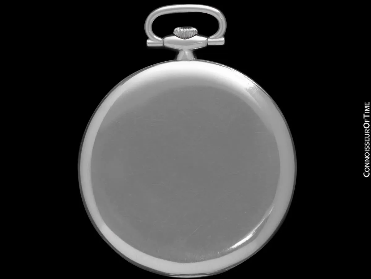 1920's Audemars Piguet Like Tiffany & C0. Antique Art Deco Ultra Thin Mens Pocket Watch - Platinum
