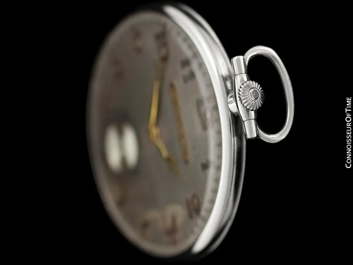 1920's Audemars Piguet Tiffany & Co. Antique Art Deco Ultra Thin Mens Pocket Watch - Platinum