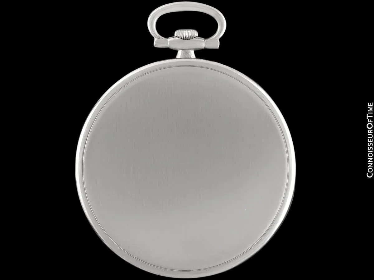 1920's Audemars Piguet Tiffany & Co. Antique Art Deco Ultra Thin Mens Pocket Watch - Platinum