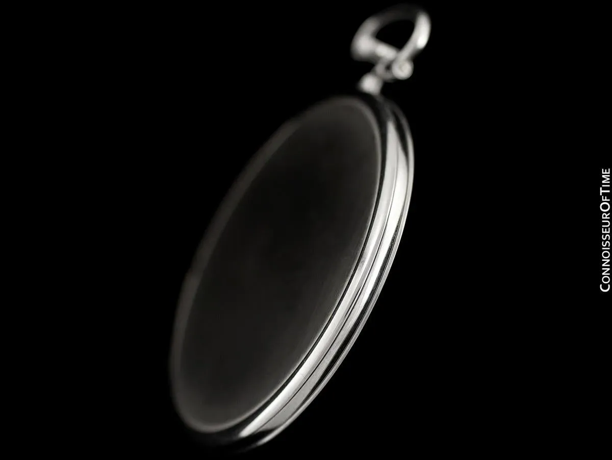 1920's Audemars Piguet Tiffany & Co. Antique Art Deco Ultra Thin Mens Pocket Watch - Platinum
