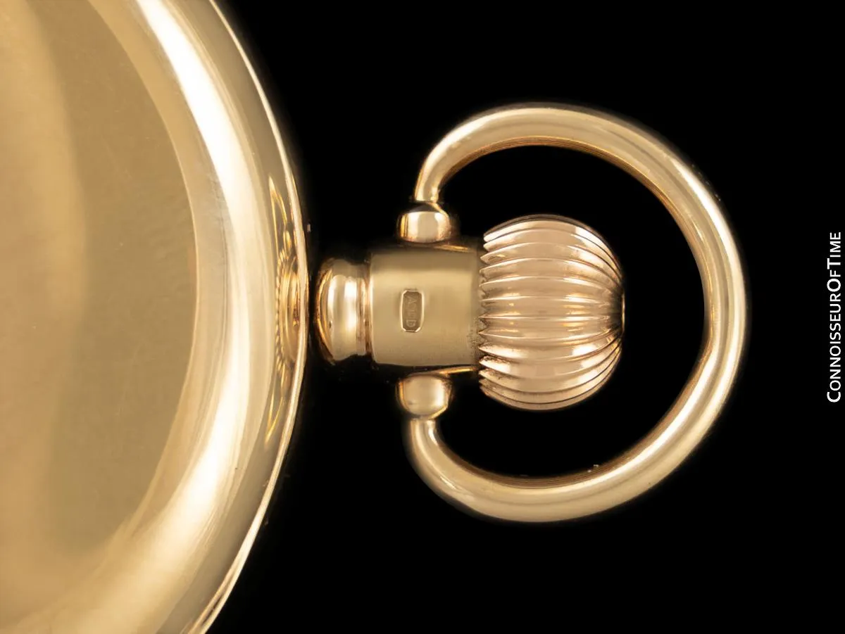 1925 Rolex Vintage Antique Mens Hunter Case Pocket Watch, 49mm - 9K Solid Gold