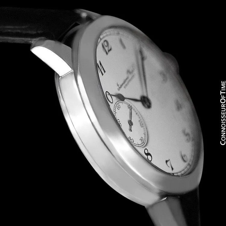 1930's IWC Vintage Mens Antique Pocket Watch Custom Extra Large 48mm Wristwatch - Stainless Steel