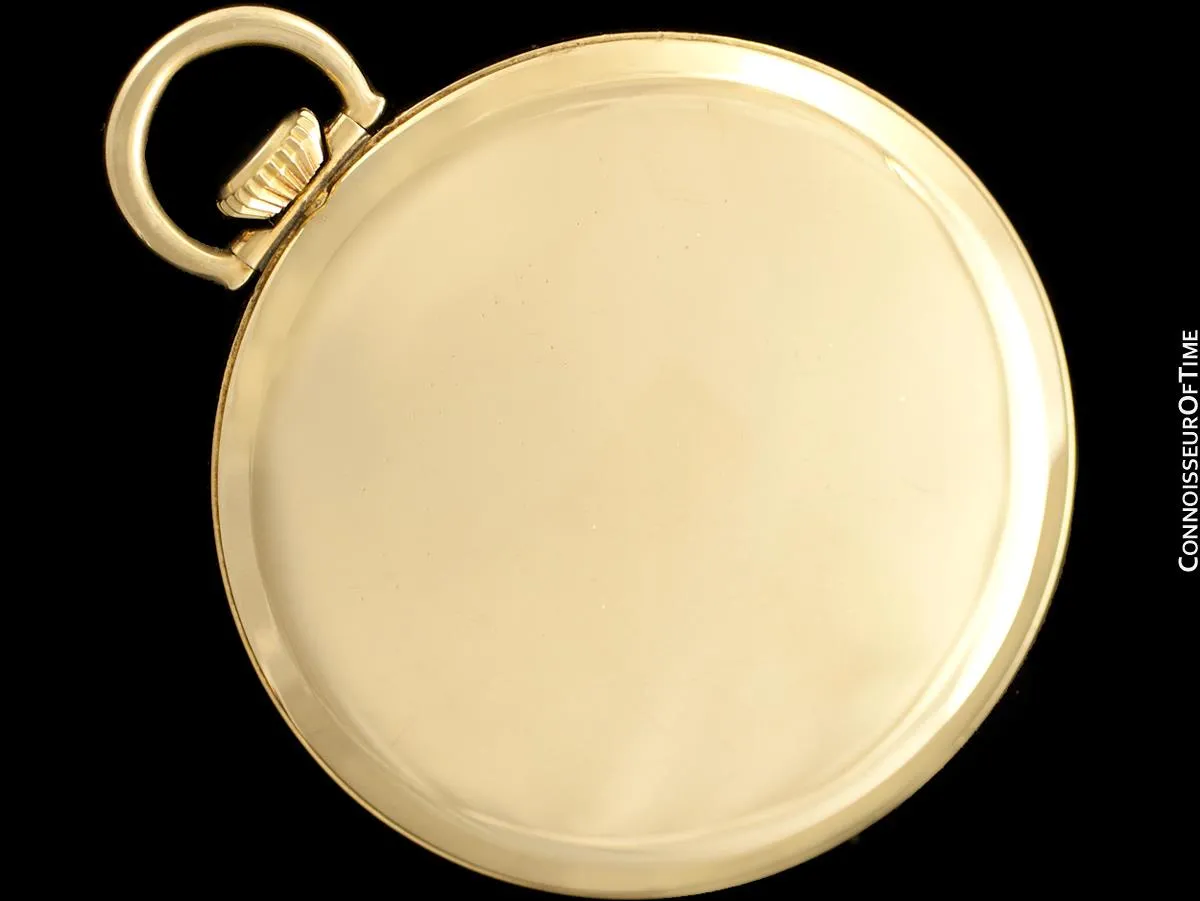 1944 Omega Vintage Antique Mens World War II Pocket Watch - 14K Gold