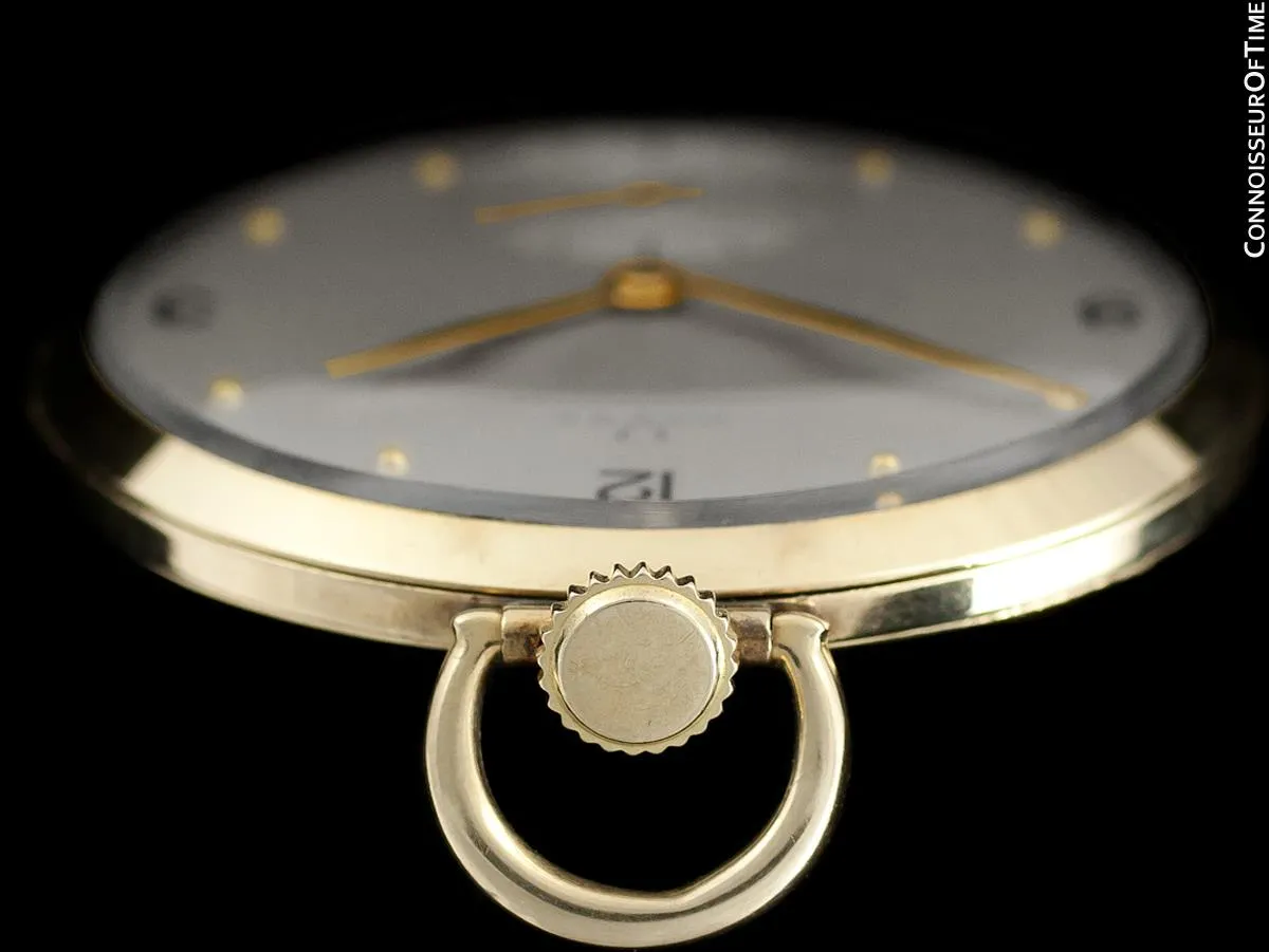 1944 Omega Vintage Antique Mens World War II Pocket Watch - 14K Gold