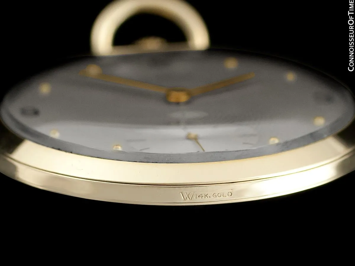 1944 Omega Vintage Antique Mens World War II Pocket Watch - 14K Gold