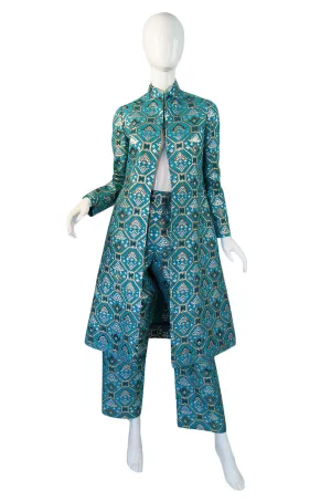 1960s Ikat Brocade Mollie Parnis Set