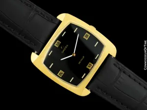 1969 Omega De Ville Mens Retro Dress Handwound TV Watch - 18K Gold Plated & Stainless Steel