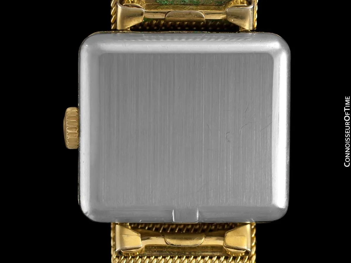 1973 Omega De Ville Mens Ladies Unisex "Emerald" Modern Watch By Andrew Grima - 18K Gold Plated and Stainless Steel