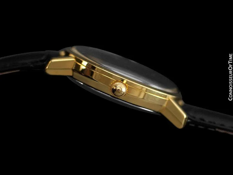 1974 Omega De Ville Vintage Mens Full Size Automatic Watch - 18K Gold Plated & Stainless Steel