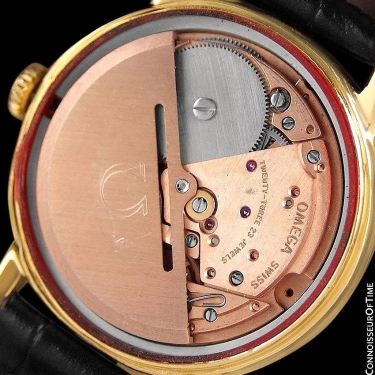 1975 Omega Vintage Seamaster Mens Watch, Automatic, Date - 18K Gold Plated & Stainless Steel