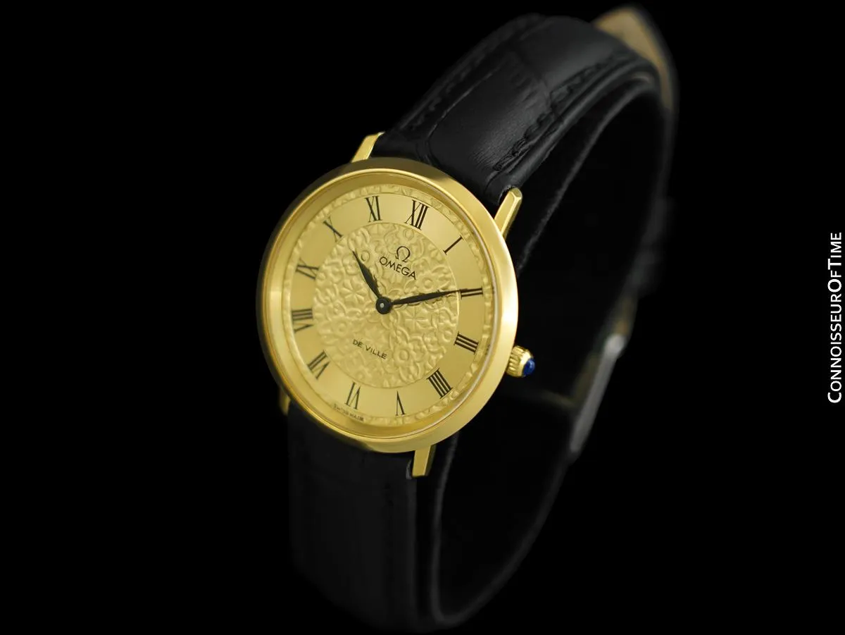 1977 Omega Vintage De Ville Mens Watch with Special Dial - 18K Gold Plated & Stainless Steel