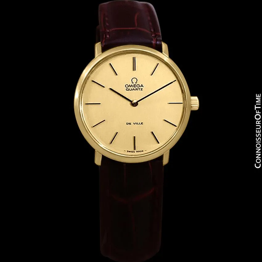 1978 Omega De Ville Accuset Vintage Mens Quartz Watch - 18K Gold Plated