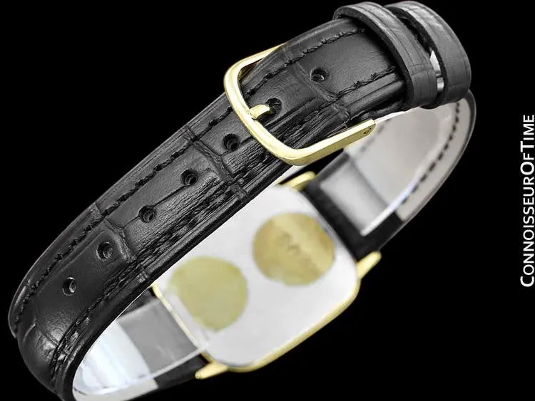 1983 Omega De Ville Vintage Mens Ultra Thin Dress Watch - 18K Gold Plated & Stainless Steel
