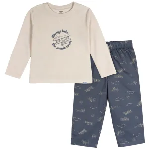 2-Piece Toddler Boys Airplane Pajama Set