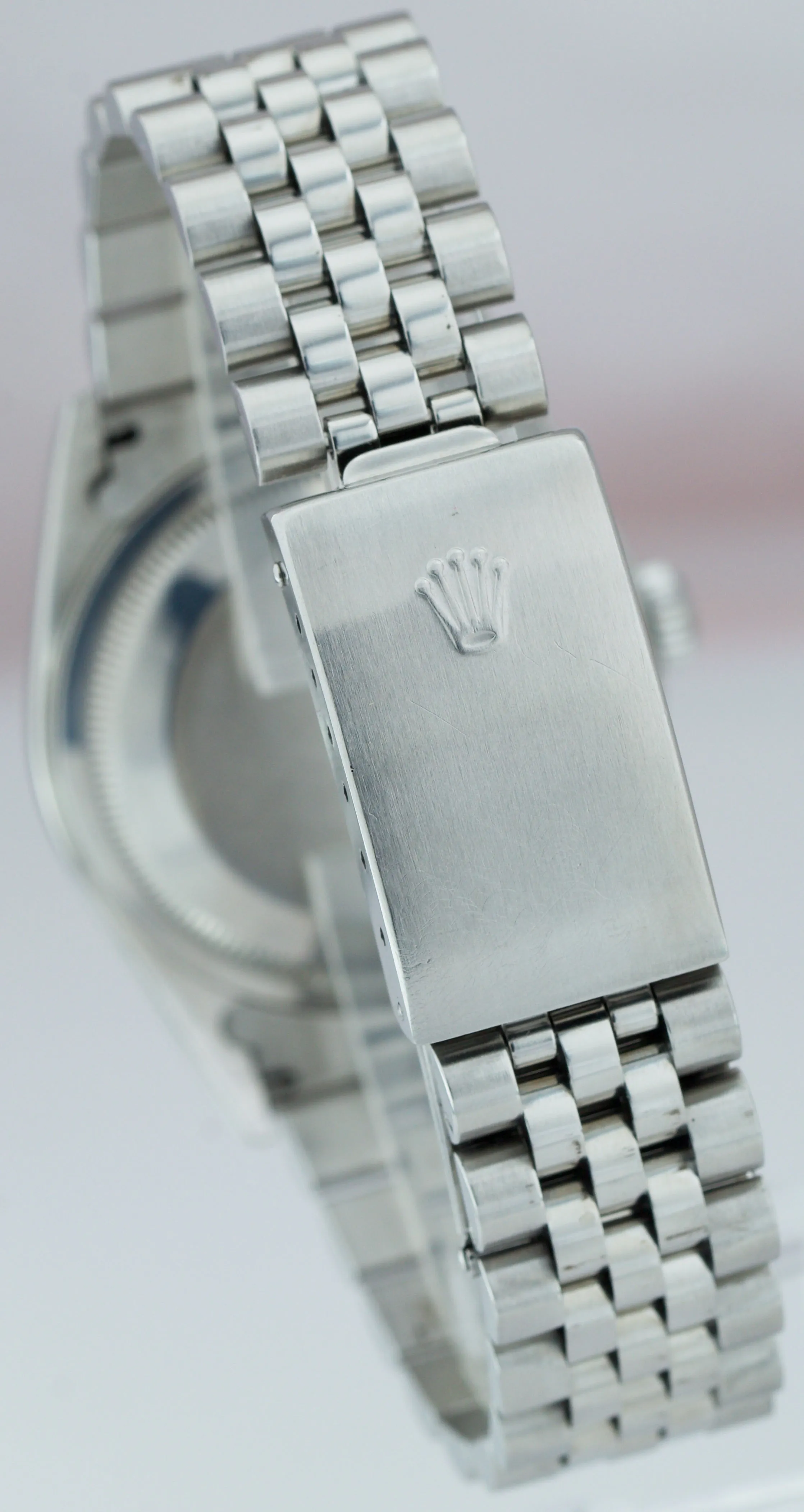 2002 Rolex DateJust 36mm Silver Tapestry 16220 NO-HOLES CASE Jubilee Watch 16234