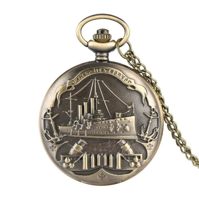 2019 New Train Locomotive Engine Pattern Hollow Cover Design Pocket Watch Necklace Pendant Chain Unisex Gifts Clock cep saati