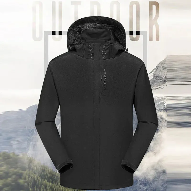 2024 Autumn Hiking Jackets Men Waterproof Clothes Thin Windbreaker Hunting Camping Trekking Jackets Outdoor Windproof Coats Male