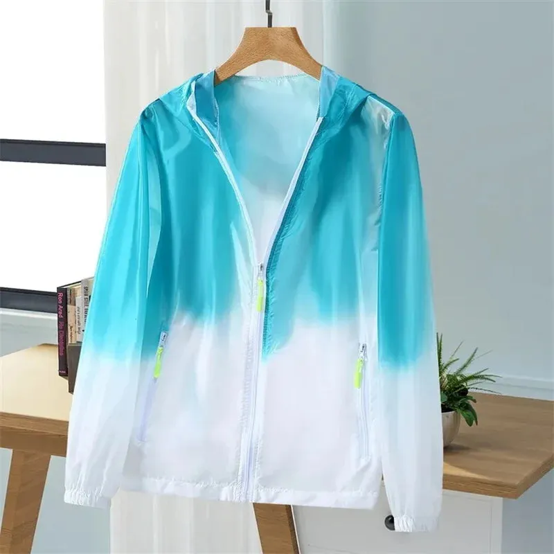 2024 Women Jacket Waterproof Windbreaker Jackets Female Hooded Summer Sunproof Windproof Coats Women's Outdoor Hiking Thin Coat