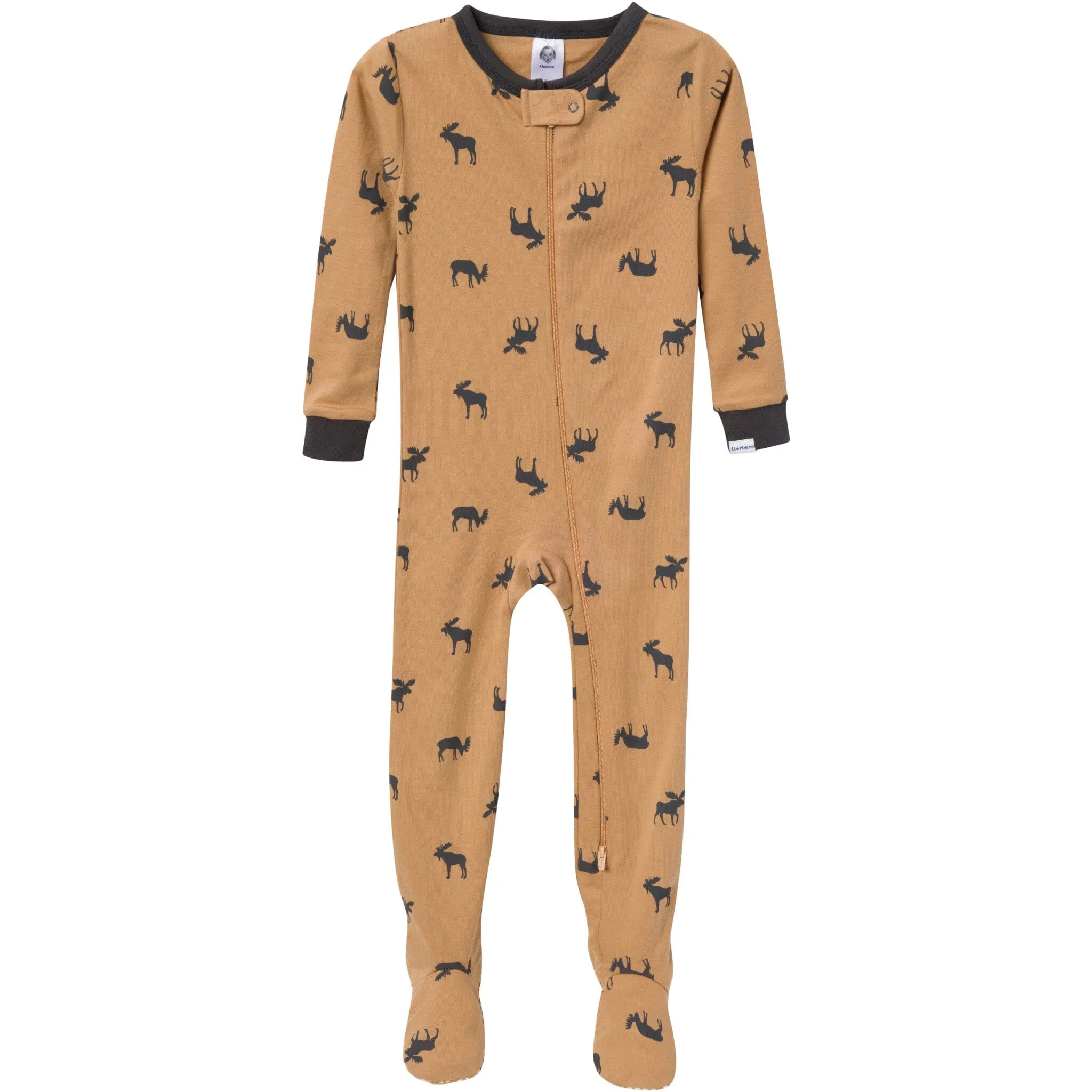 4-Pack Baby & Toddler Boys Moose Snug Fit Footed Pajamas