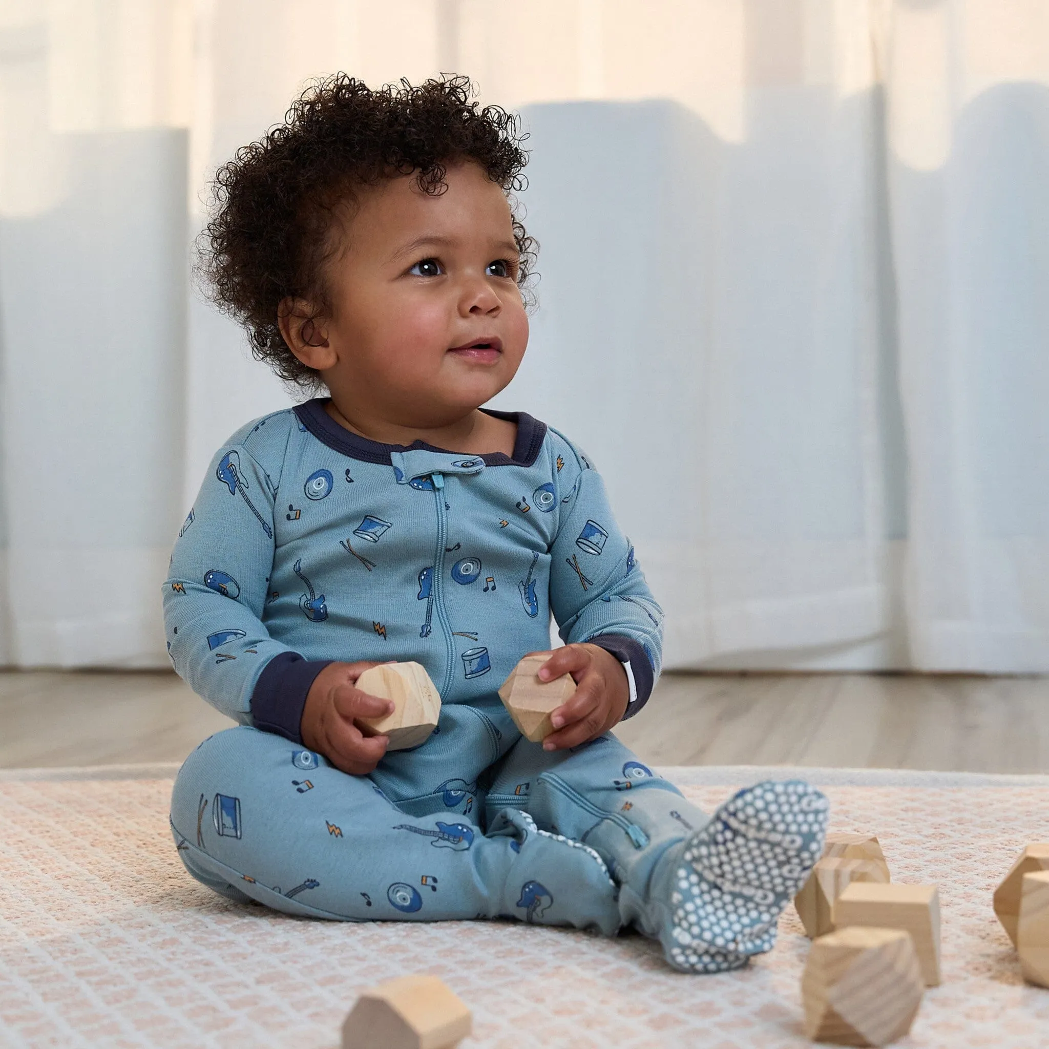 4-Pack Baby & Toddler Boys Music Snug Fit Footed Pajamas