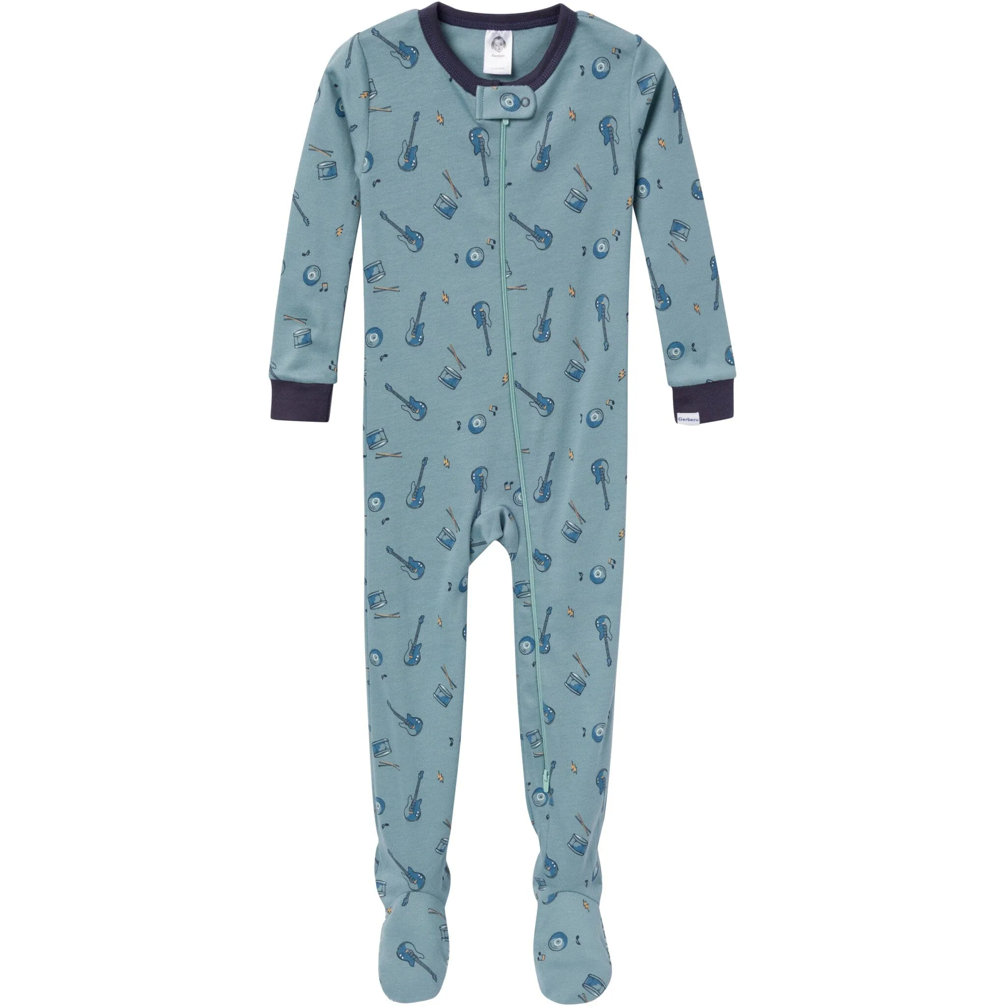 4-Pack Baby & Toddler Boys Music Snug Fit Footed Pajamas