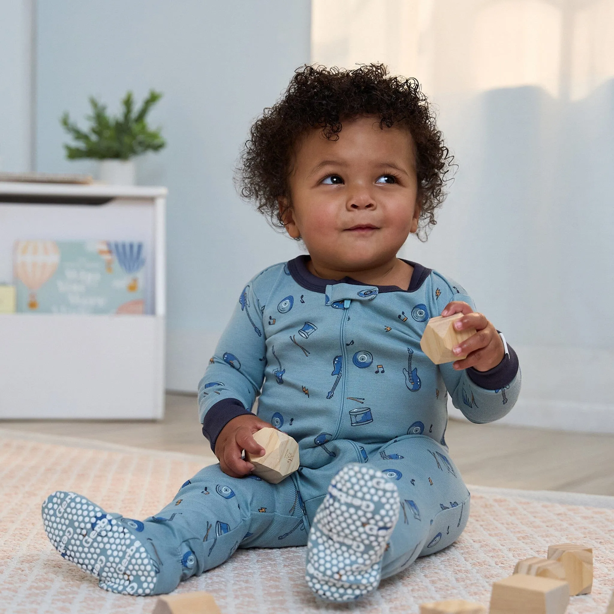 4-Pack Baby & Toddler Boys Music Snug Fit Footed Pajamas